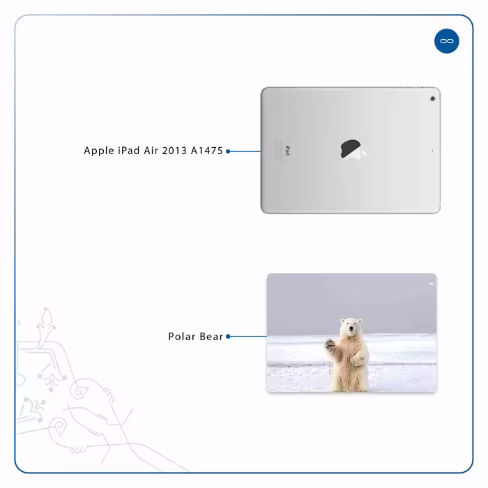 برچسب پوششی ماهوت مدل Polar bear مناسب برای تبلت اپل iPad Air 2013 A1475