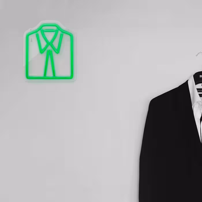 چراغ دیواری نئون دیزاین طرح Men-Clothes_GR