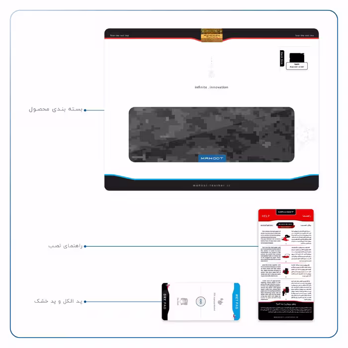 برچسب پوششی ماهوت مدل Night-Army-Pixel مناسب برای تبلت اپل iPad 2 2011 A1397