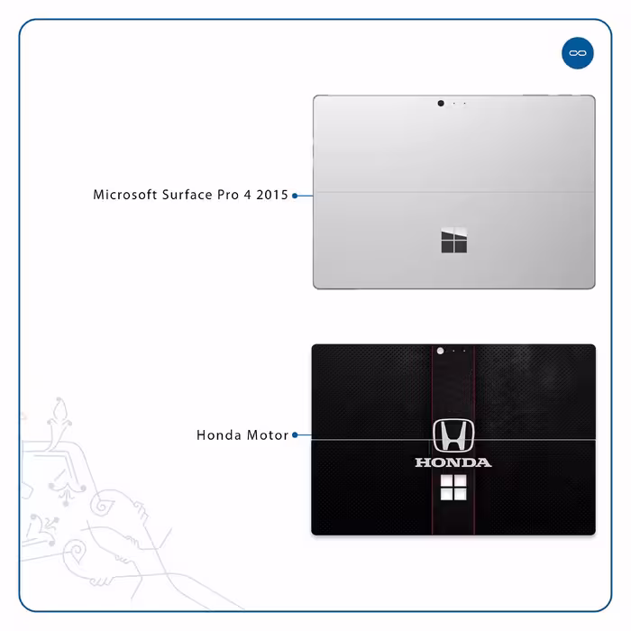 برچسب پوششی ماهوت مدل Honda Motor مناسب برای تبلت مایکروسافت Surface Pro 4 2015