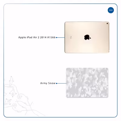 برچسب پوششی ماهوت مدل Army-Snow مناسب برای تبلت اپل iPad Air 2 2014 A1566