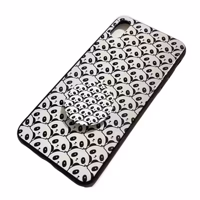 کاور طرح PANDA مناسب برای گوشی موبایل اپل IPHONE XS MAX به همراه پایه نگهدارنده