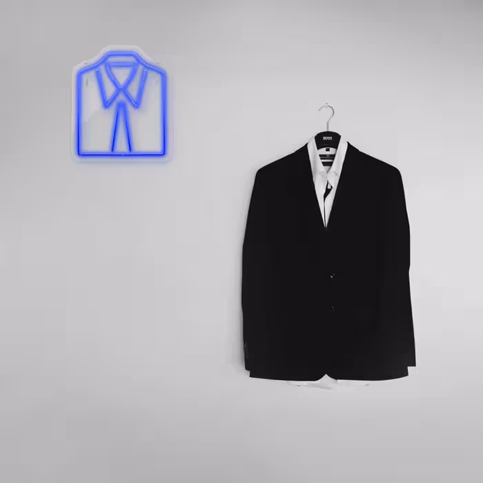 چراغ دیواری نئون دیزاین طرح Men-Clothes_BL