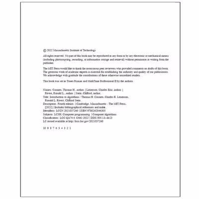 کتاب Introduction to Algorithms Fourth Edition اثر جمعی از نویسندگان انتشارات رایان کاویان