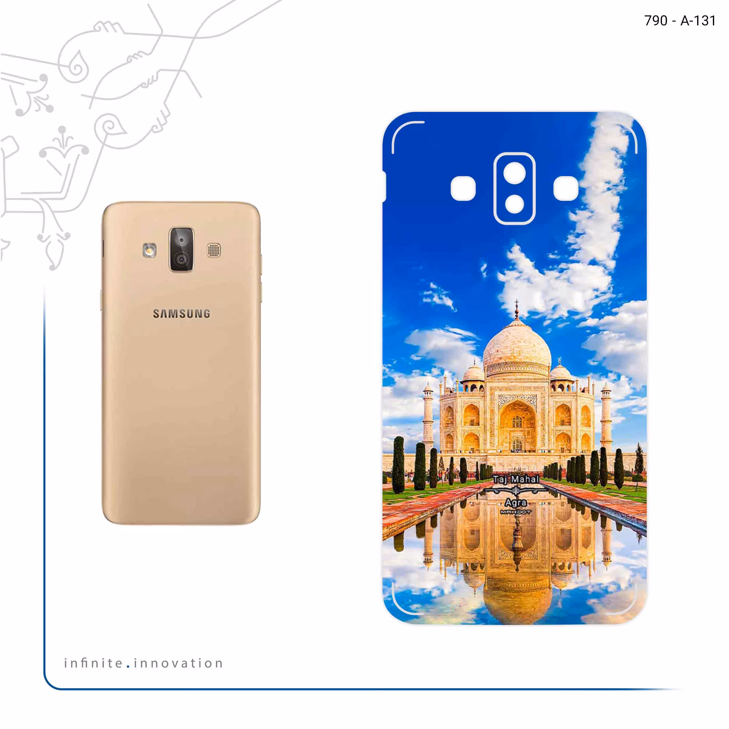 برچسب پوششی ماهوت مدل The Taj Mahal مناسب برای گوشی موبایل سامسونگ Galaxy J7 Duo