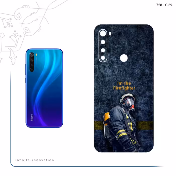 برچسب پوششی ماهوت مدل Firefighter مناسب برای گوشی موبایل شیائومی Redmi Note 8