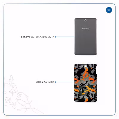 برچسب پوششی ماهوت مدل Autumn-Army مناسب برای تبلت لنوو A7-50 A3500 2014