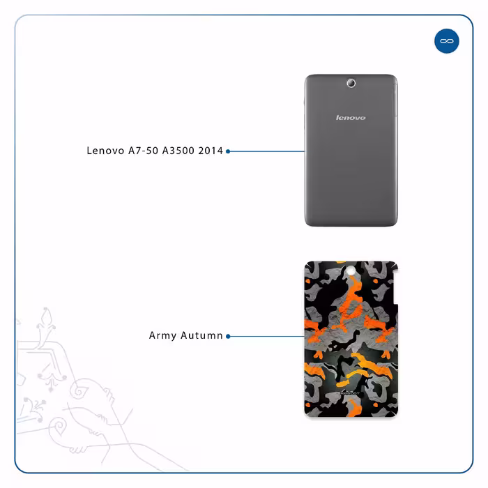 برچسب پوششی ماهوت مدل Autumn-Army مناسب برای تبلت لنوو A7-50 A3500 2014