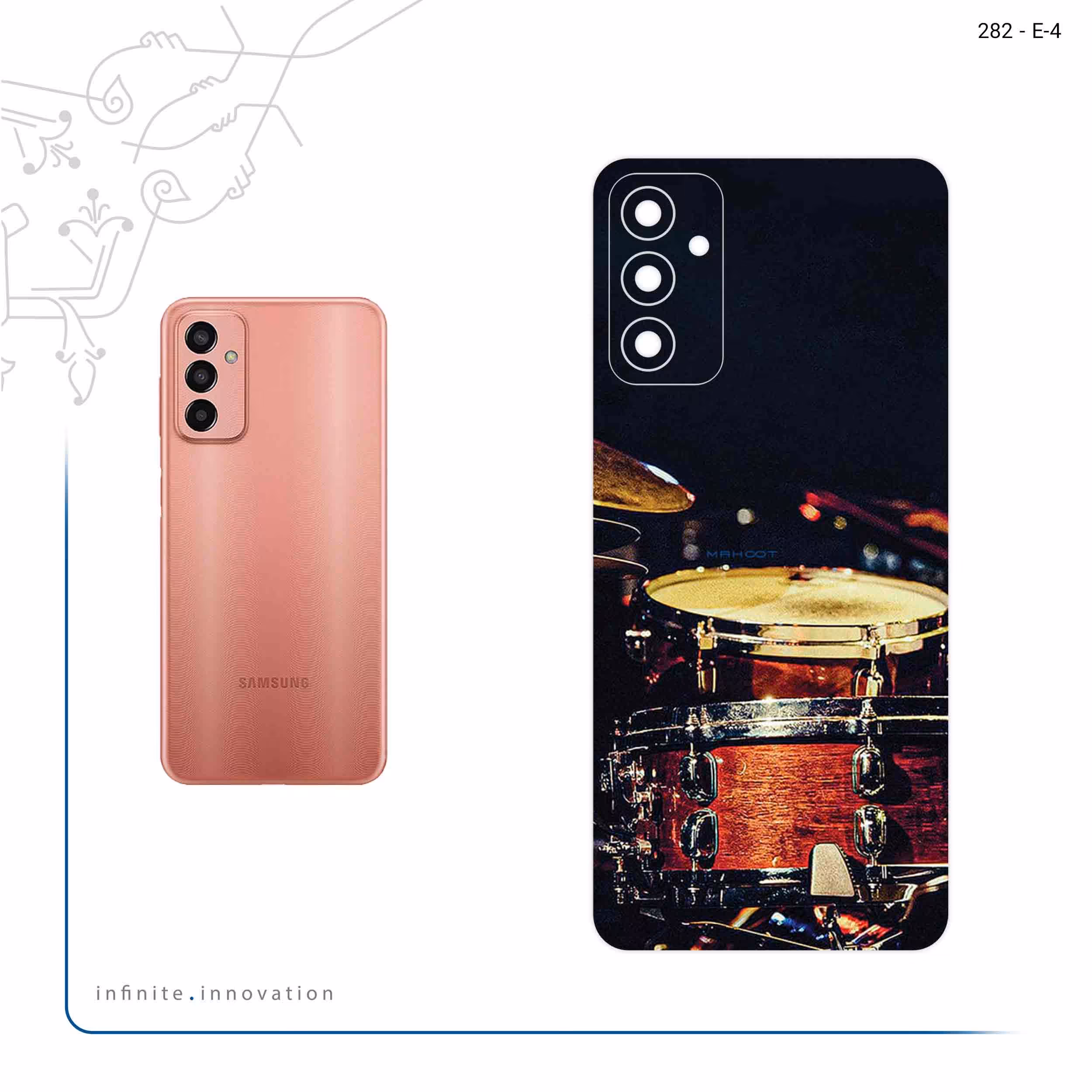 برچسب پوششی ماهوت مدل Drum_Kit مناسب برای گوشی موبایل سامسونگ Galaxy F13