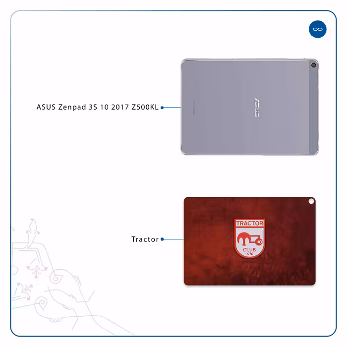 برچسب پوششی ماهوت مدل Tractor مناسب برای تبلت ایسوس Zenpad 3S 10 2017 Z500KL
