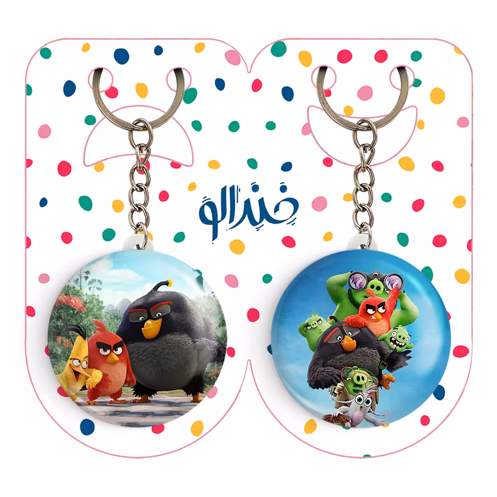 جاکلیدی خندالو مدل پرندگان خشمگین کد 1386913874 مجموعه 2 عددی