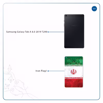 برچسب پوششی ماهوت مدل Iran-Flag-1 مناسب برای تبلت سامسونگ Galaxy Tab A 8.0 2019 T290