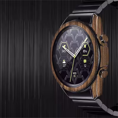 برچسب ماهوت طرح Light Walnut Wood مناسب برای ساعت هوشمند سامسونگ Galaxy Watch3 45mm