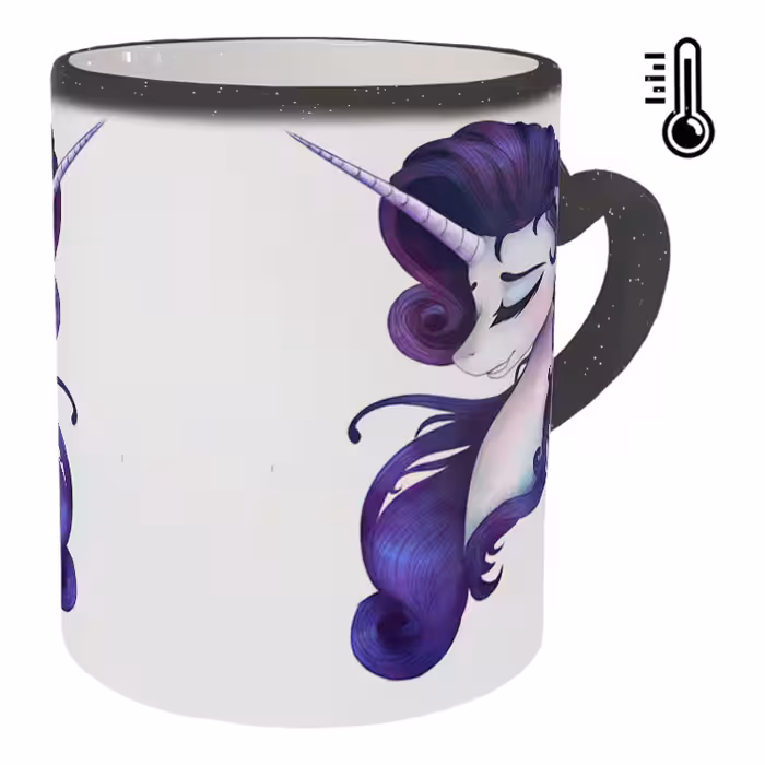 ماگ حرارتی مدل دسته قلبی اکلیلی طرح یونیکورن کد 29