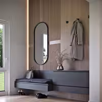 آینه مدل قدی چوبی طرح سرو کد w-150