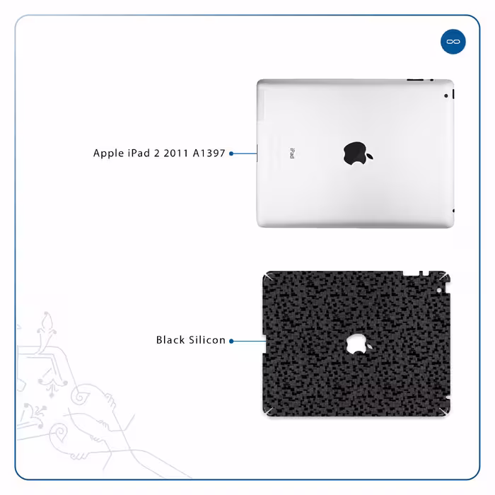برچسب پوششی ماهوت مدل Black-Silicon مناسب برای تبلت اپل iPad 2 2011 A1397