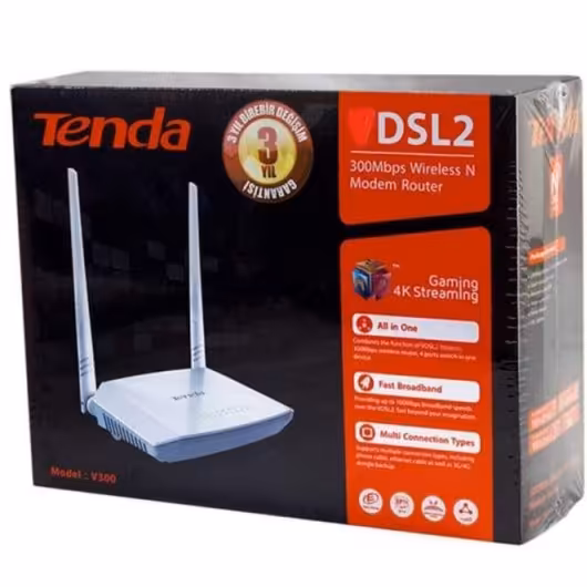 مودم روتر ADSL2 Plus تندا مدل D301 V2 یکسال گارانتی