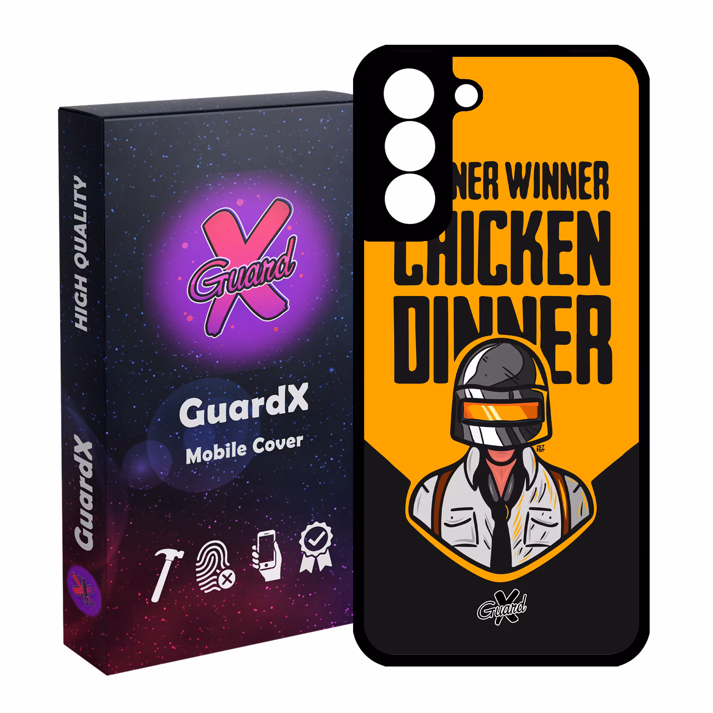 کاور گارد ایکس طرح Pubg مدل Glass10182 مناسب برای گوشی موبایل سامسونگ Galaxy S21