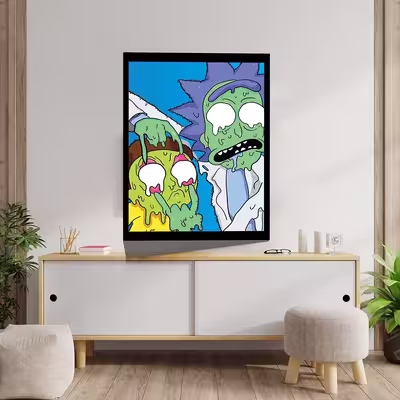 تابلو مدل Rick &amp; Morty کد F-1058