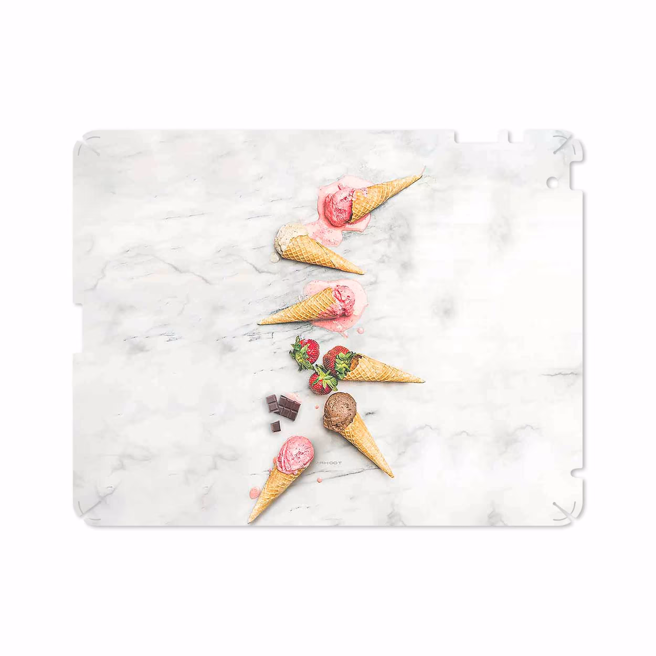 برچسب پوششی ماهوت مدل Funnel ice cream مناسب برای تبلت اپل iPad 2 2011 A1397