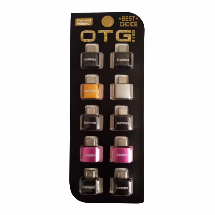 مبدل OTG USB-C ریمکس کد E9 بسته 10 عددی