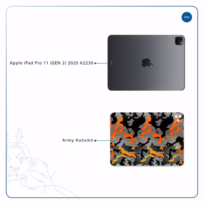 برچسب پوششی ماهوت مدل Autumn-Army مناسب برای تبلت اپل iPad Pro 11 (GEN 2) 2020 A2230