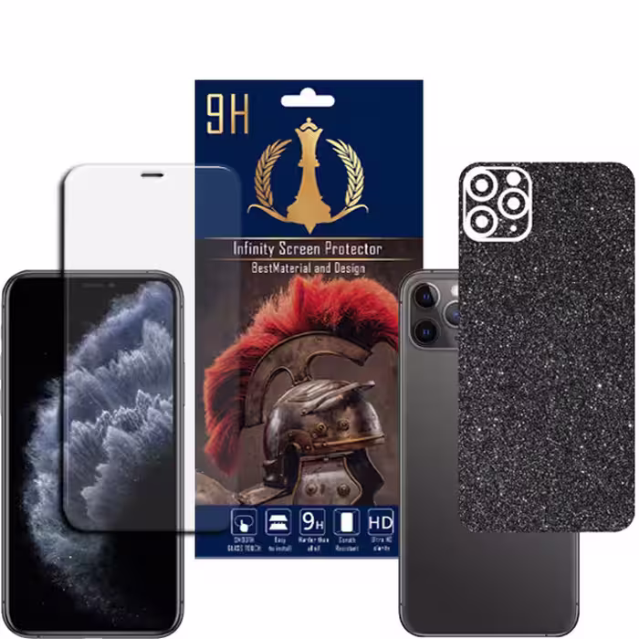 برچسب پوششی اینفینیتی مدل PR MAX مناسب برای گوشی موبایل اپل iPhone 11 PRO MAX به همراه محافظ صفحه نمایش