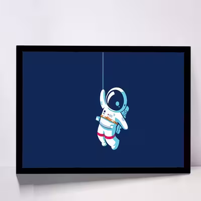 تابلو مدل astronaut hanging on moon کد F-10043