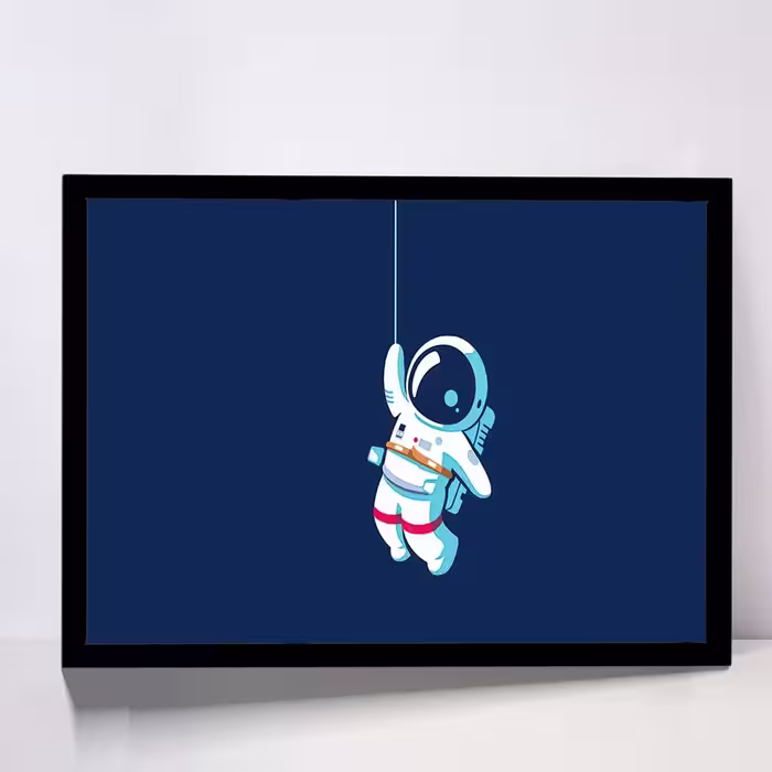 تابلو مدل astronaut hanging on moon کد F-10043