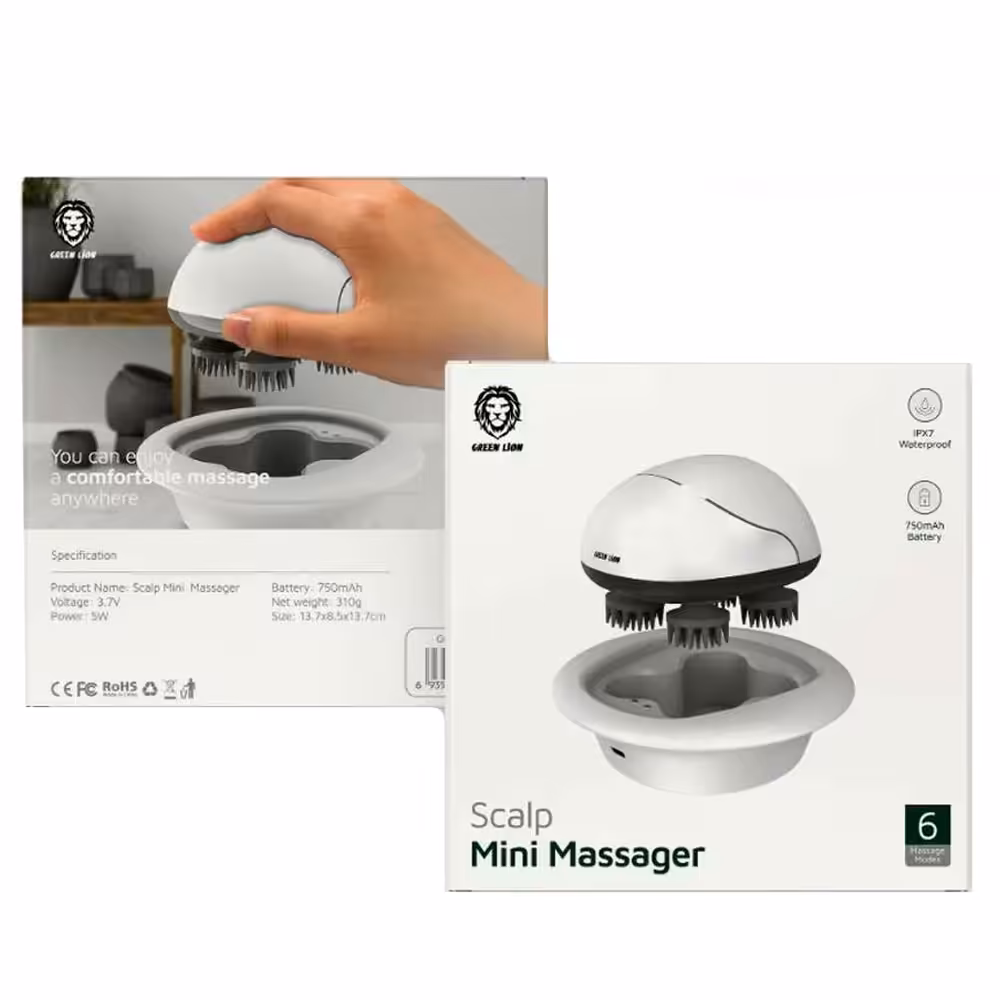 ماساژور شارژی پوست سر گرین لاین Mini Scalp Massager مدل GNSMINIMSWH