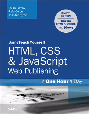 خرید و دانلود نسخه کامل کتاب Sams Teach Yourself HTML, CSS &amp; JavaScript Web Publishing in One Hour a Day