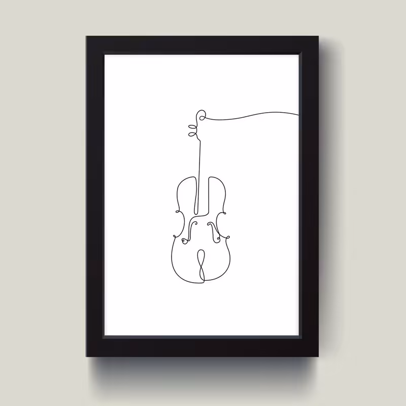 تابلو مدل Violin کد m2669-b | دنیای قاب