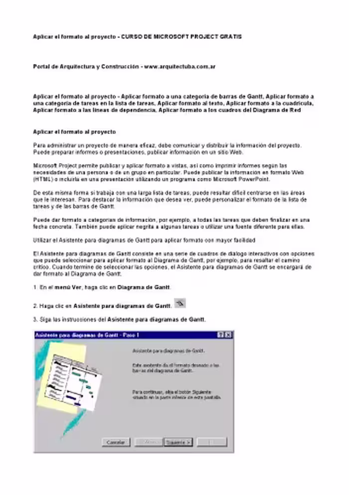 خرید و دانلود نسخه کامل کتاب Curso de Microsoft Project Gratis: Aplicar el formato al proyecto