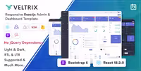 دانلود قالب React Js داشبورد مدیریتی Veltrix