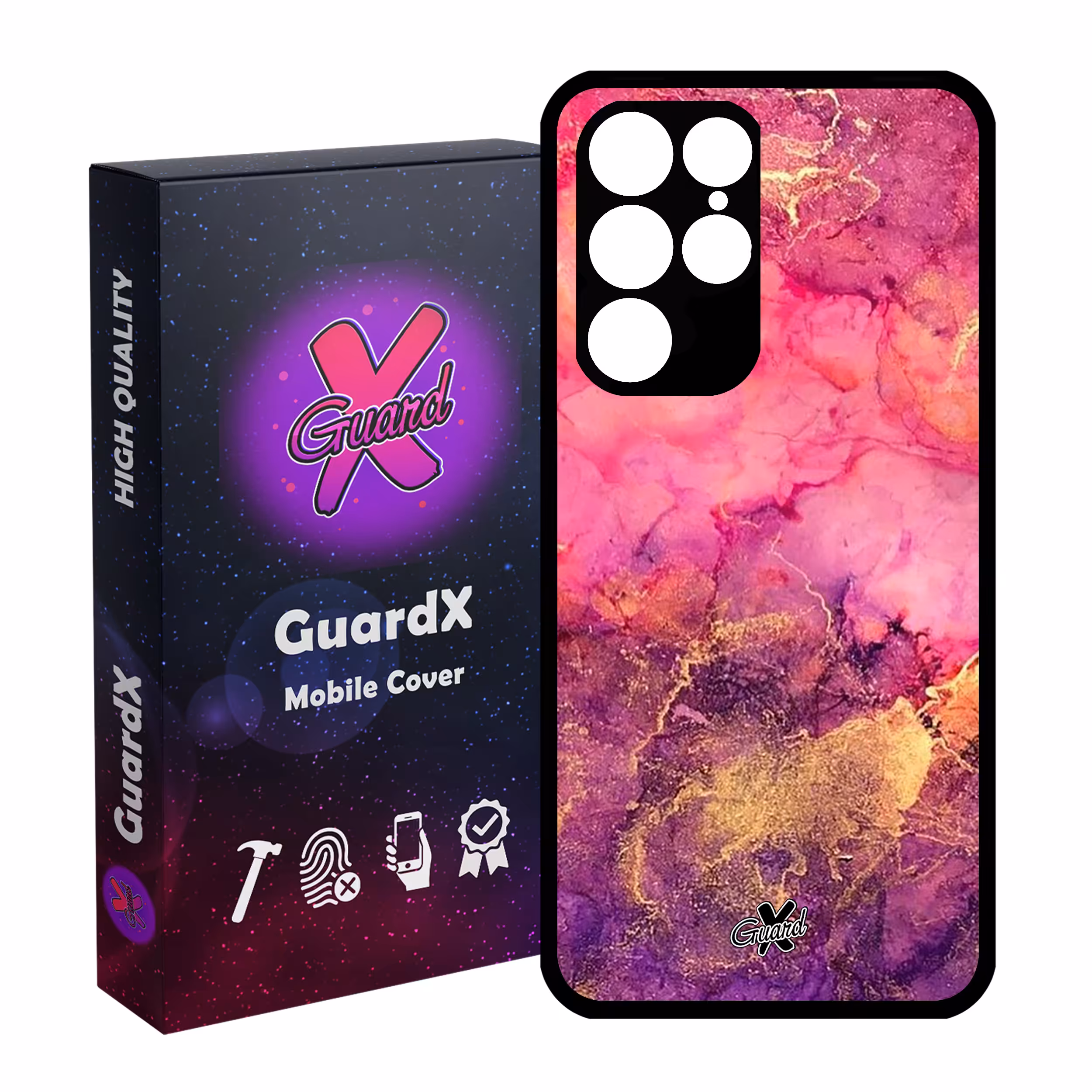 کاور گارد ایکس طرح ماربل مدل Glass10283 مناسب برای گوشی موبایل سامسونگ Galaxy S22 Ultra
