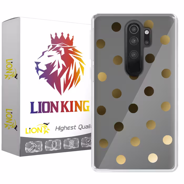 کاور لاین کینگ مدل پردایره طلاییB مناسب برای گوشی موبایل شیایومی Redmi Note 8 Pro