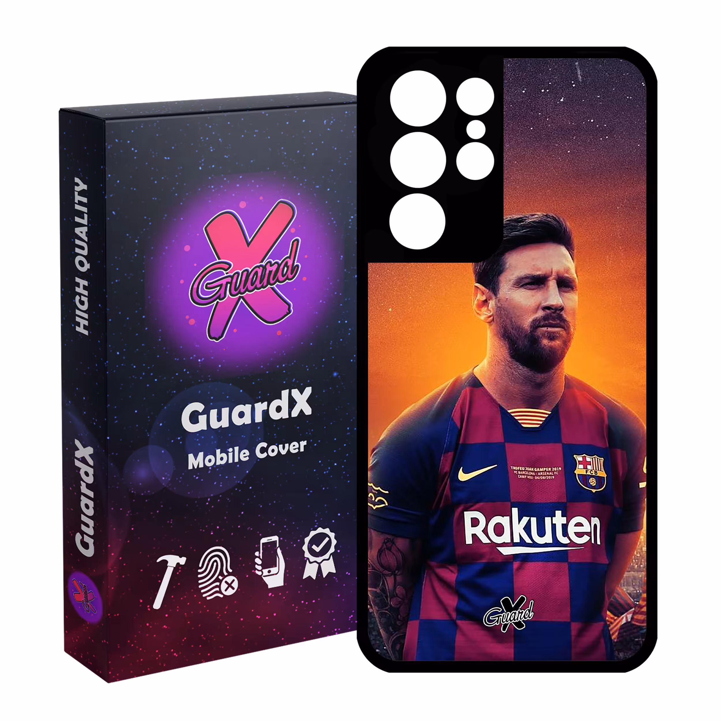 کاور گارد ایکس طرح Messi مدل Glass10123 مناسب برای گوشی موبایل سامسونگ Galaxy S21 Ultra