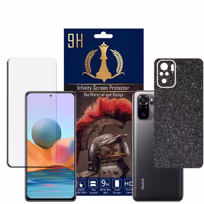 برچسب پوششی اینفینیتی مدل PRO MAX مناسب برای گوشی موبایل شیایومی REDMI NOTE 10 REDMI NOTE 10S به همراه محافظ صفحه نمایش