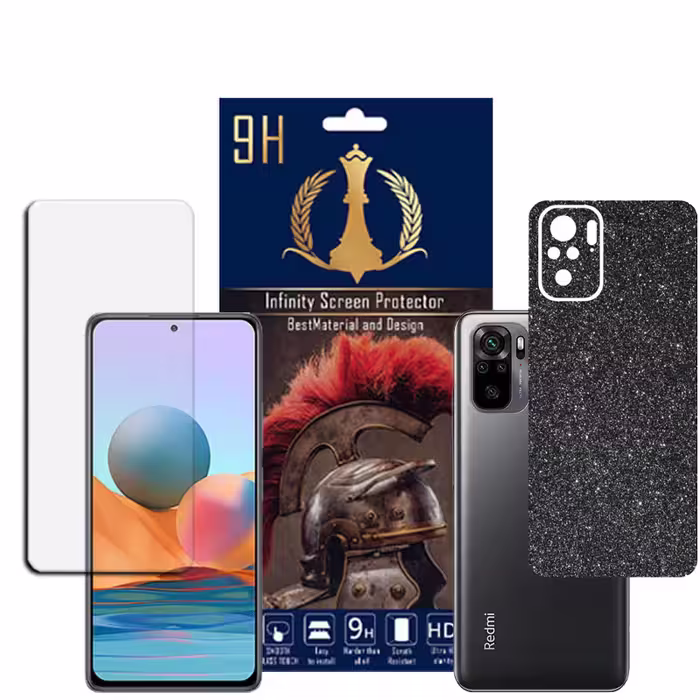 برچسب پوششی اینفینیتی مدل PRO MAX مناسب برای گوشی موبایل شیایومی REDMI NOTE 10 REDMI NOTE 10S به همراه محافظ صفحه نمایش