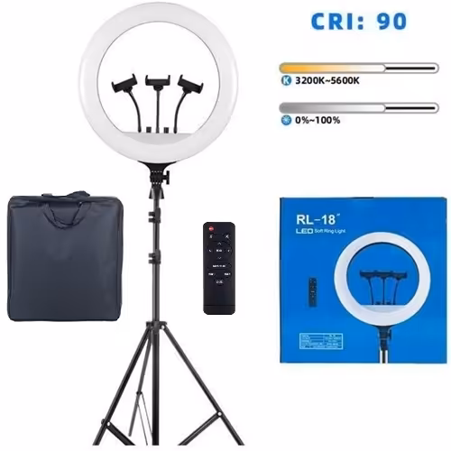 رینگ لایت 18 اینچ مدل RL-18 با سه پایه