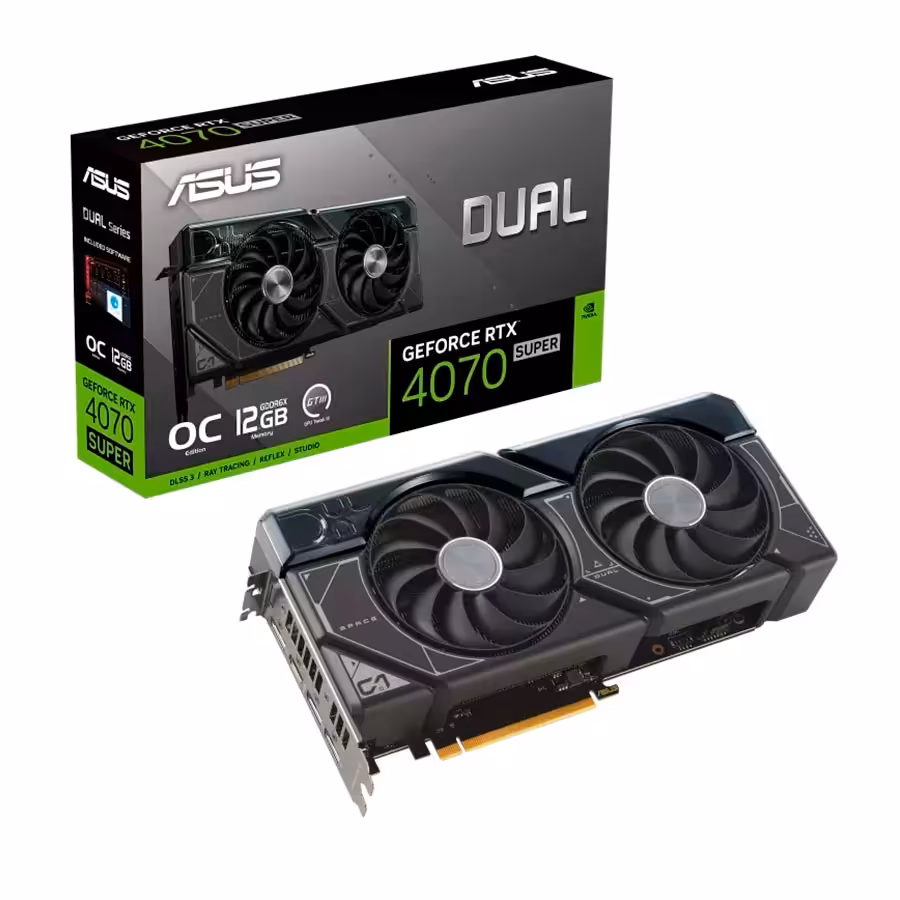 کارت گرافیک ایسوس GeForce RTX 4070 SUPER DUAL OC