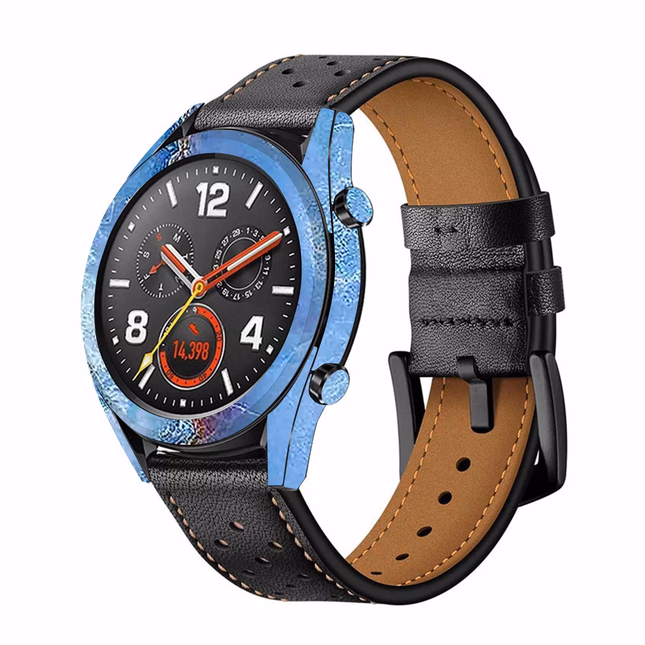برچسب ماهوت طرح Blue-Ocean-Marble مناسب برای ساعت هوشمند هوآوی Watch GT