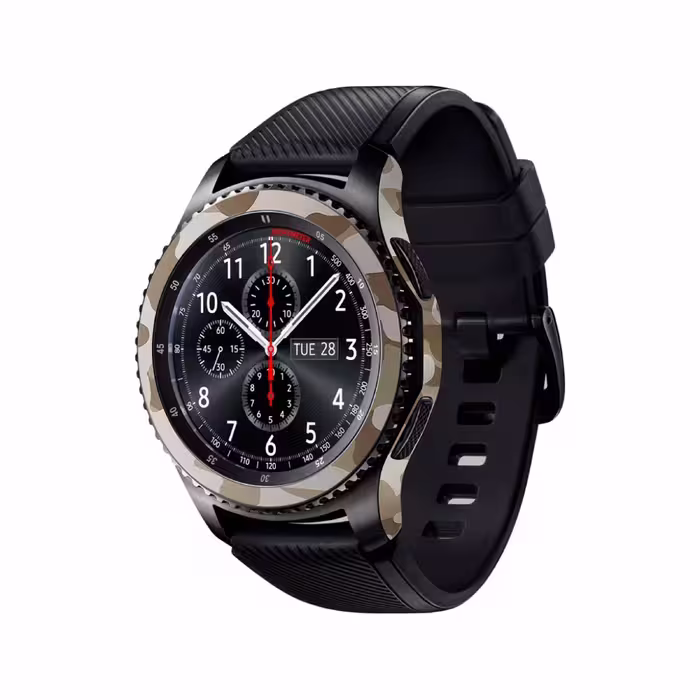 برچسب ماهوت طرح Army-Desert مناسب برای ساعت هوشمند سامسونگ Galaxy Gear S3 Frontier