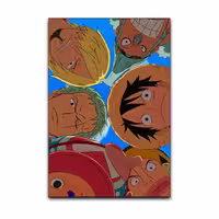 تابلو شاسی گوفی مدل انیمه وان پیس طرح One Piece Crew کد FW25 | دنیای قاب