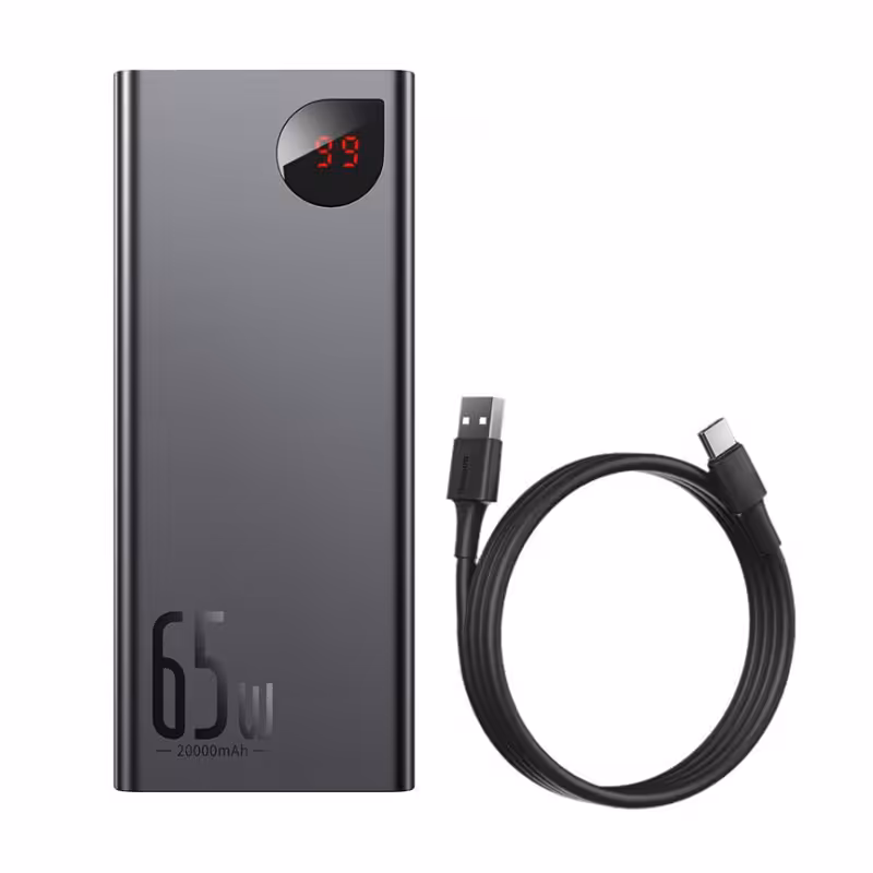 پاوربانک با ظرفیت 20 هزار میلی آمپر مدل 65 وات باسئوس BASEUS PPIMDA-D01
