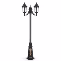 چراغ حیاطی ایستاده دو شاخه شب تاب مدل پاسارگاد کد SH-106620110