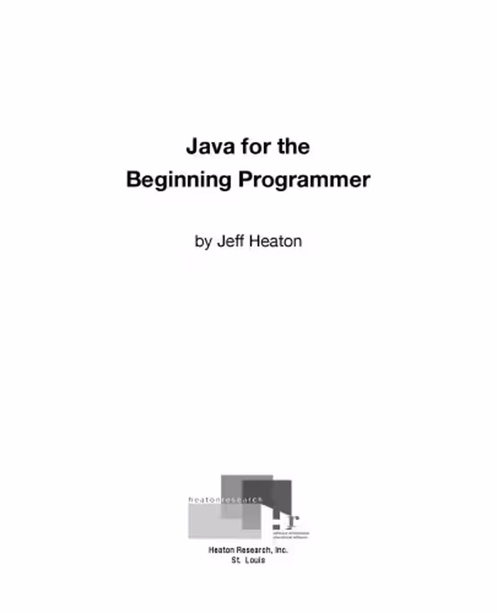 خرید و دانلود نسخه کامل کتاب Java for the Beginning Programmer