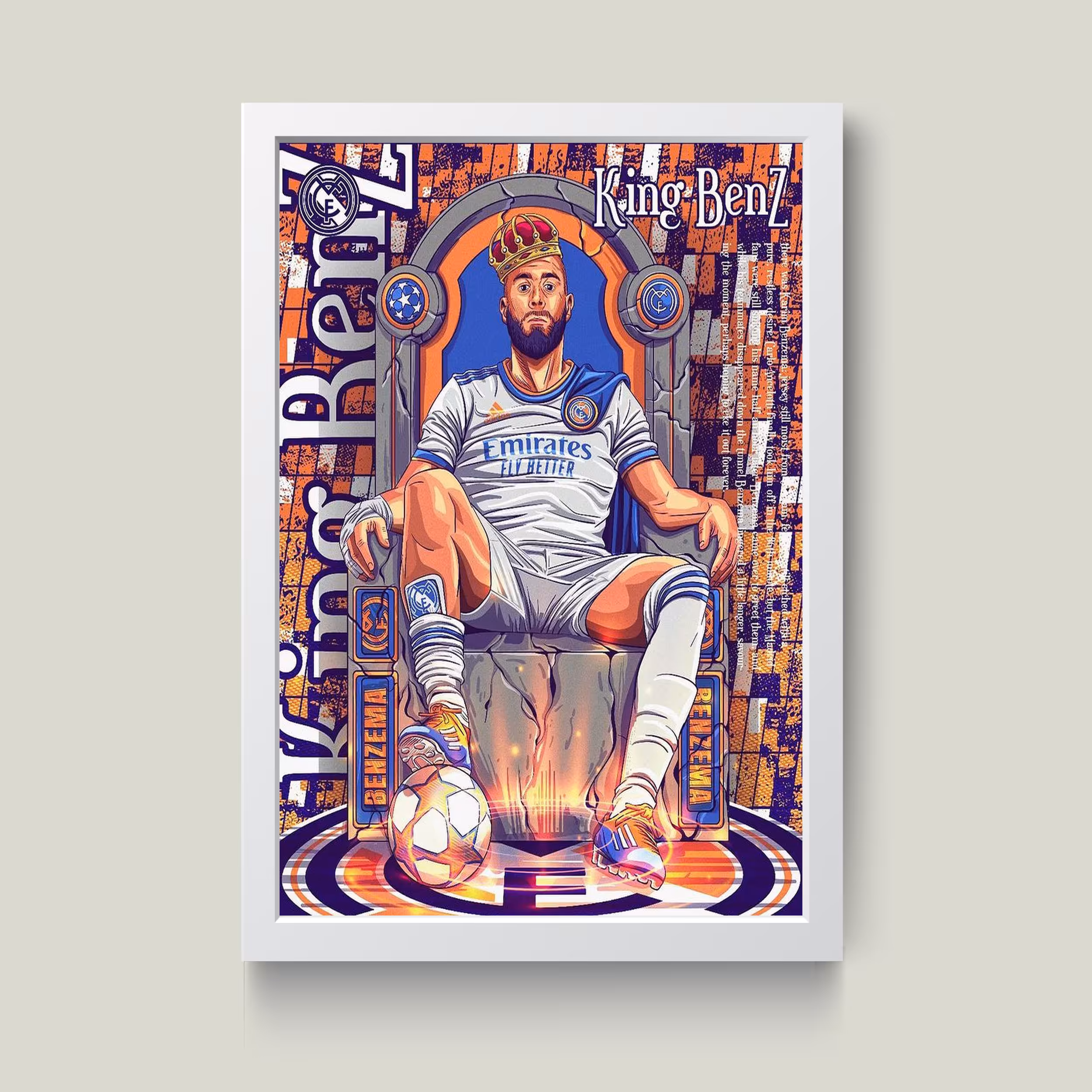 تابلو مدل کریم بنزما Benzema کد m2444-w