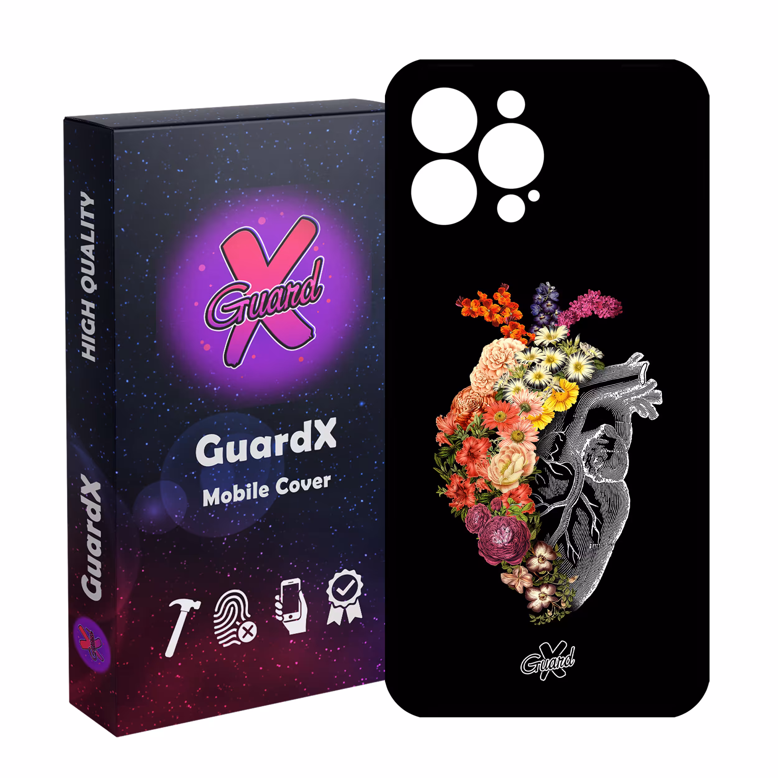 کاور گارد ایکس طرح قلب مدل Glass10216 مناسب برای گوشی موبایل اپل iPhone 12 Pro Max