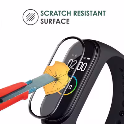 محافظ صفحه نمایش مدل FG40 مناسب برای مچ بند هوشمند شیائومی Mi Band 4 بسته 5 عددی